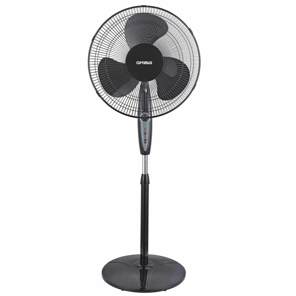 Optimus 16in Adjustable Oscillating Stand Fan With Remote Control, Black MPN:99588576M