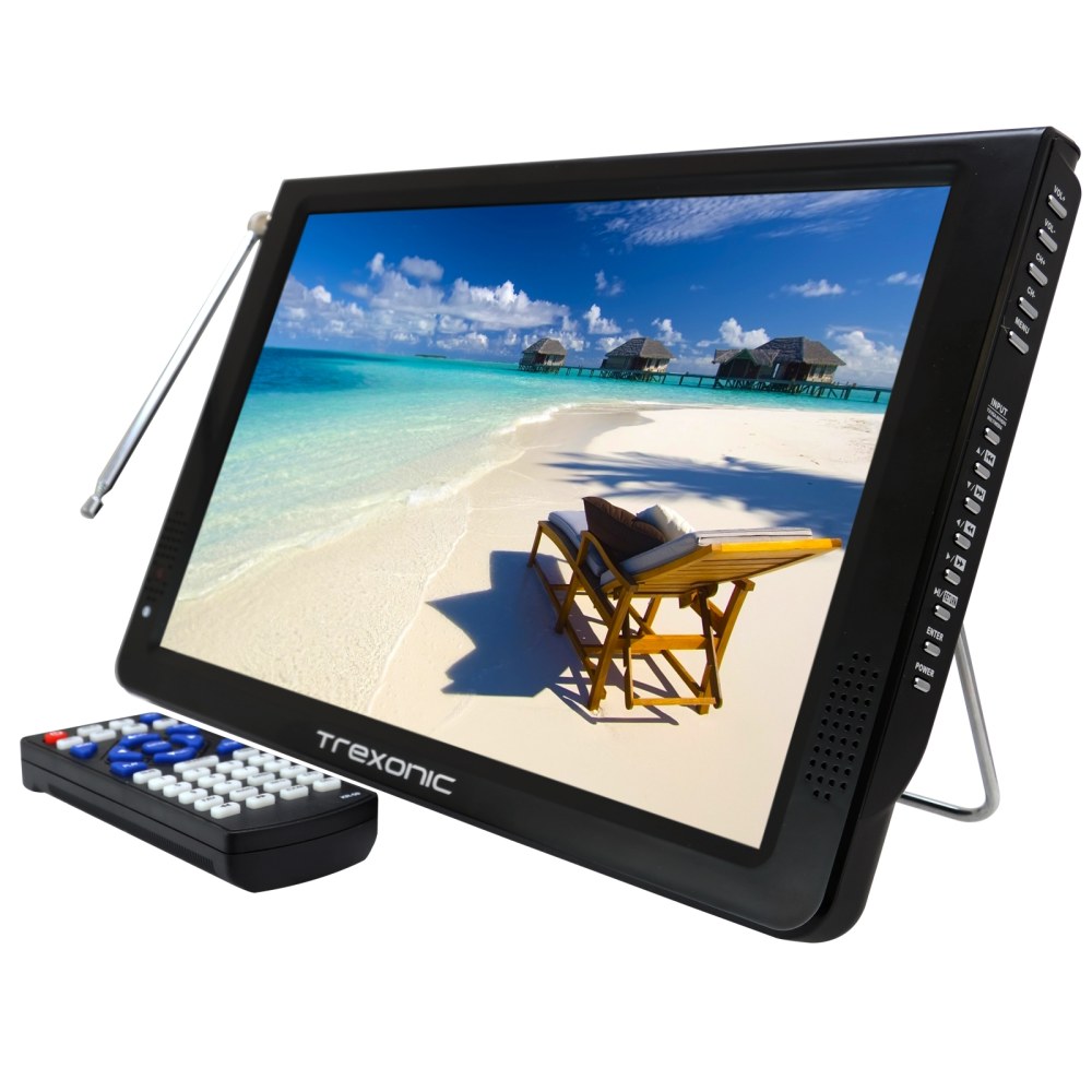 Trexonic 12in Portable Ultra-Lightweight Rechargeable Widescreen LED TV, 995110378M MPN:995110378M