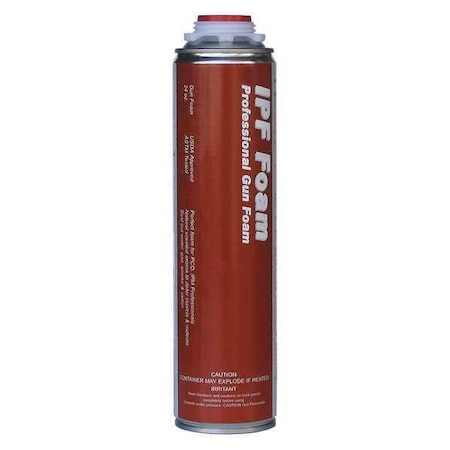 Spray Foam Sealant, Gun Application Method 24 oz, Aerosol Can, Yellow, 7 percent Expansion Ratio MPN:IPF01
