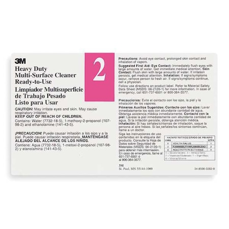 Secondary Bottle Label, Gloss Paper, PK12 MPN:340402