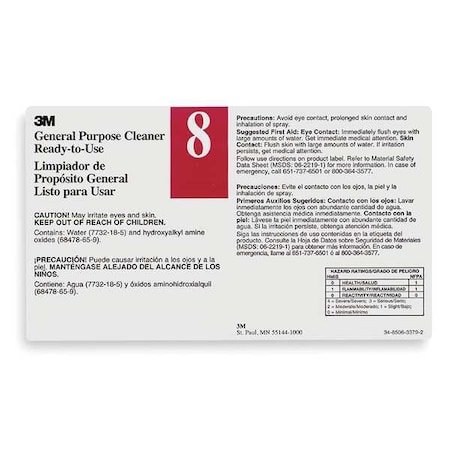 Secondary Bottle Label, Gloss Paper, PK12 MPN:340408