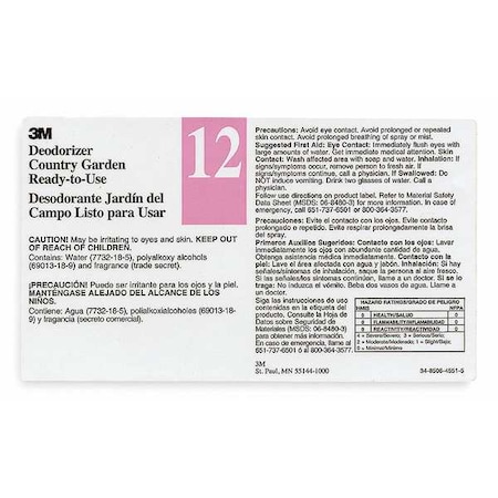 Secondary Bottle Label, Gloss Paper, PK12 MPN:340412