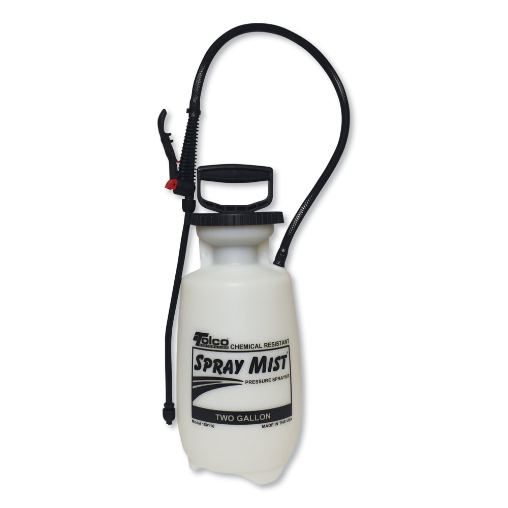 TOLCO Chemical Resistant Tank Sprayer, 2 gal, 0.63in x 28in Hose, White MPN:150116