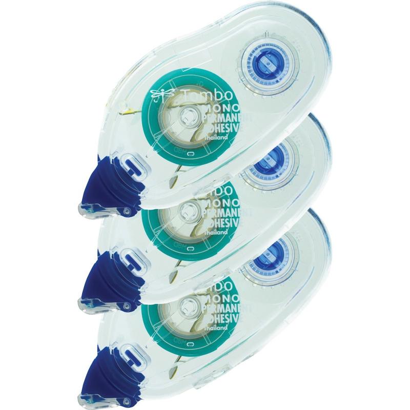 Tombow Mono Permanent Adhesive Applicator Refill, 0.33in x 39.33ft, Clear, Pack Of 3 (Min Order Qty 7) MPN:62207