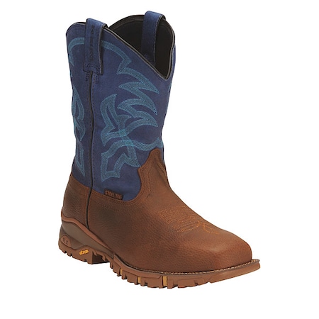 Men's Wellington Boot, 9 EE, Steel Toe, 11 in H, Blue, TW5010 MPN:TW5010 90 EE