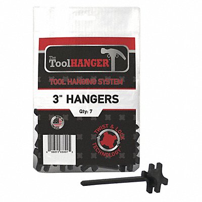 Polypro Plastic Tool Hanger Black PK7 MPN:3007