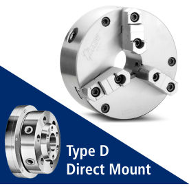 TMX™ D1-8 3-Jaw (2 Piece) Scroll Chuck Forged Steel 16