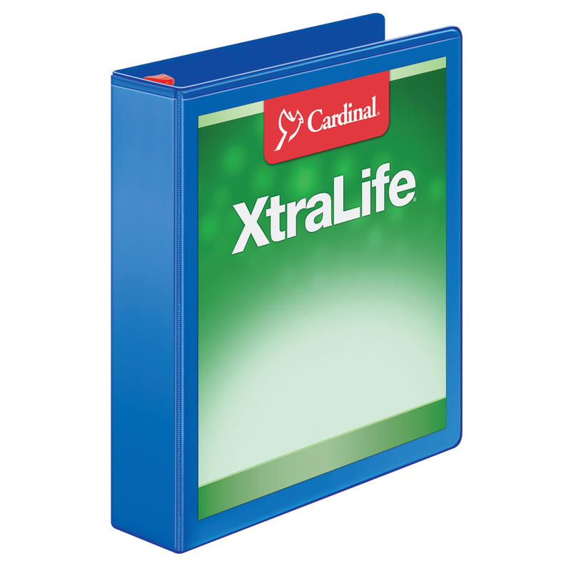 Cardinal XtraLife Locking Slant-D Ring 3-Ring Binder, 1 1/2in D-Rings, Blue MPN:26312