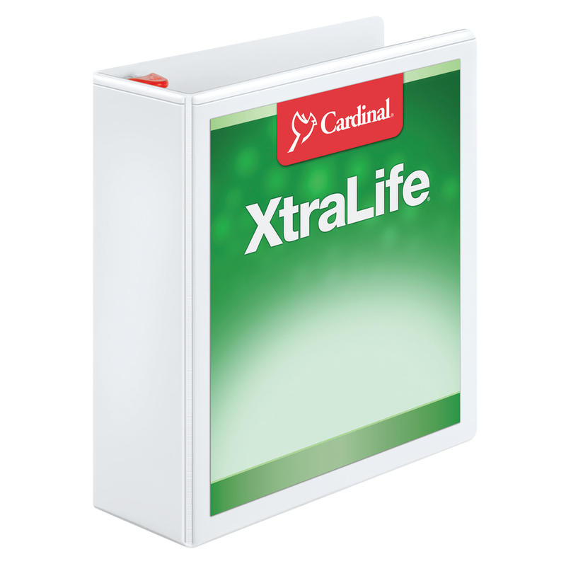 Cardinal XtraLife Locking Slant-D Ring 3-Ring Binder, 3in D-Rings, White MPN:26330