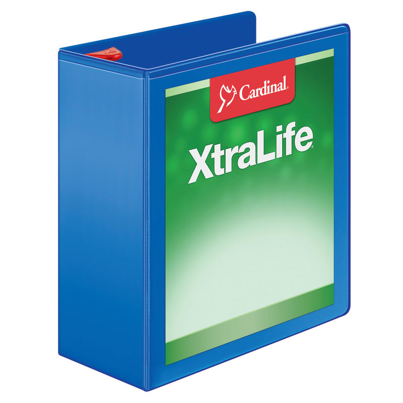 Cardinal XtraLife Locking Slant-D Ring 3-Ring Binder, 4in D-Rings, Blue MPN:26342