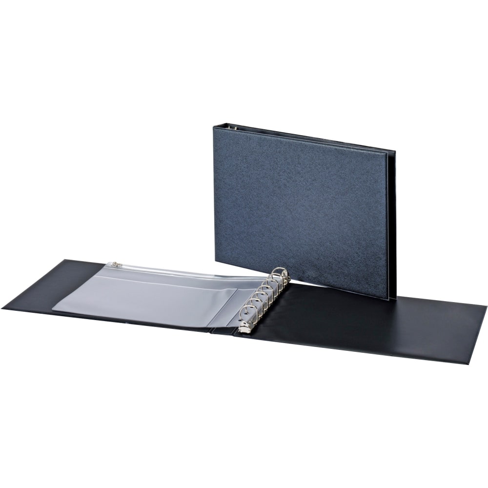 Cardinal Standard Business Check 7-Ring Binder, 1in D-Rings, 52% Recycled, Black MPN:35000
