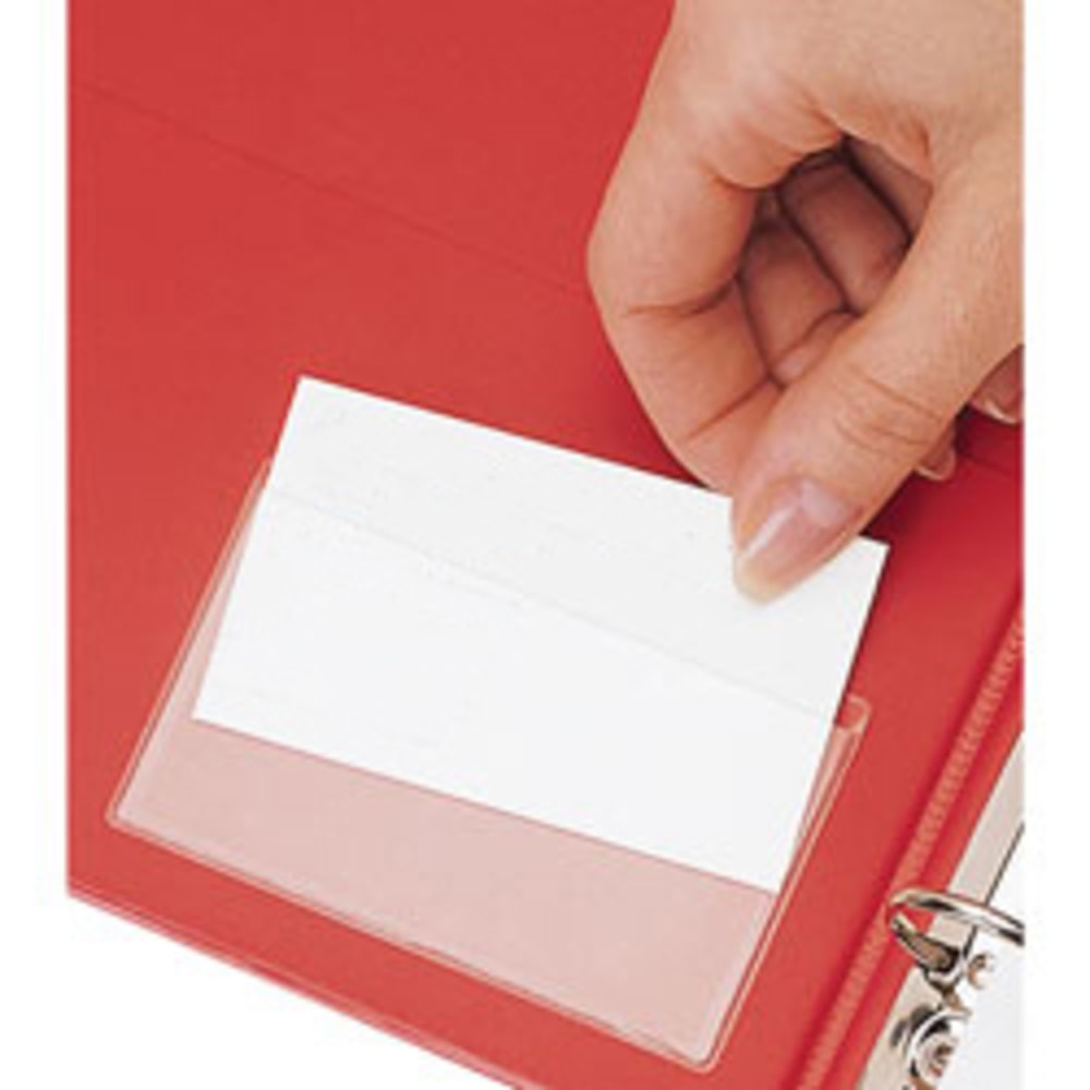 Cardinal HOLDit! Business Card Pockets, Top Loading, 3 3/4in x 2 3/8in, Pack Of 10 MPN:21500CB