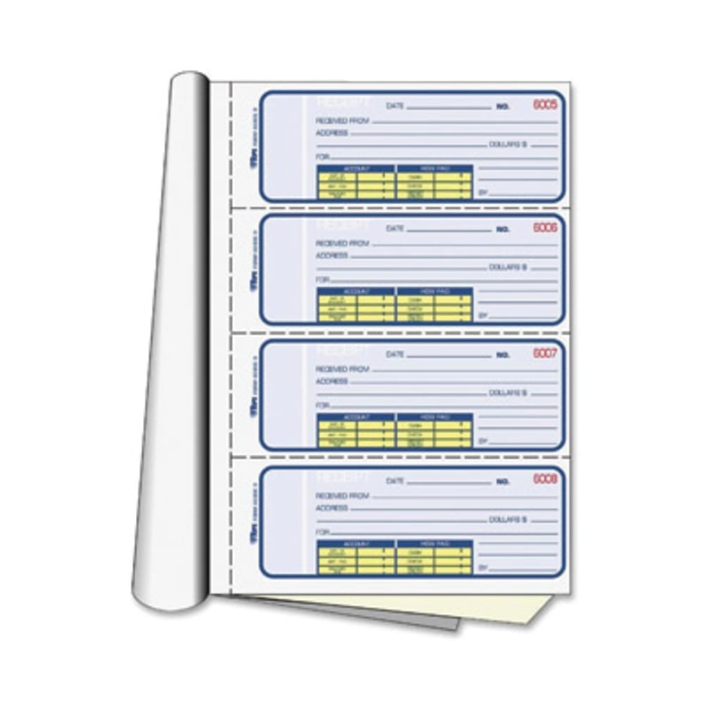 Adams Manifold Receipt Book, 2 Parts, 2-3/4in x 7-1/4in MPN:46816