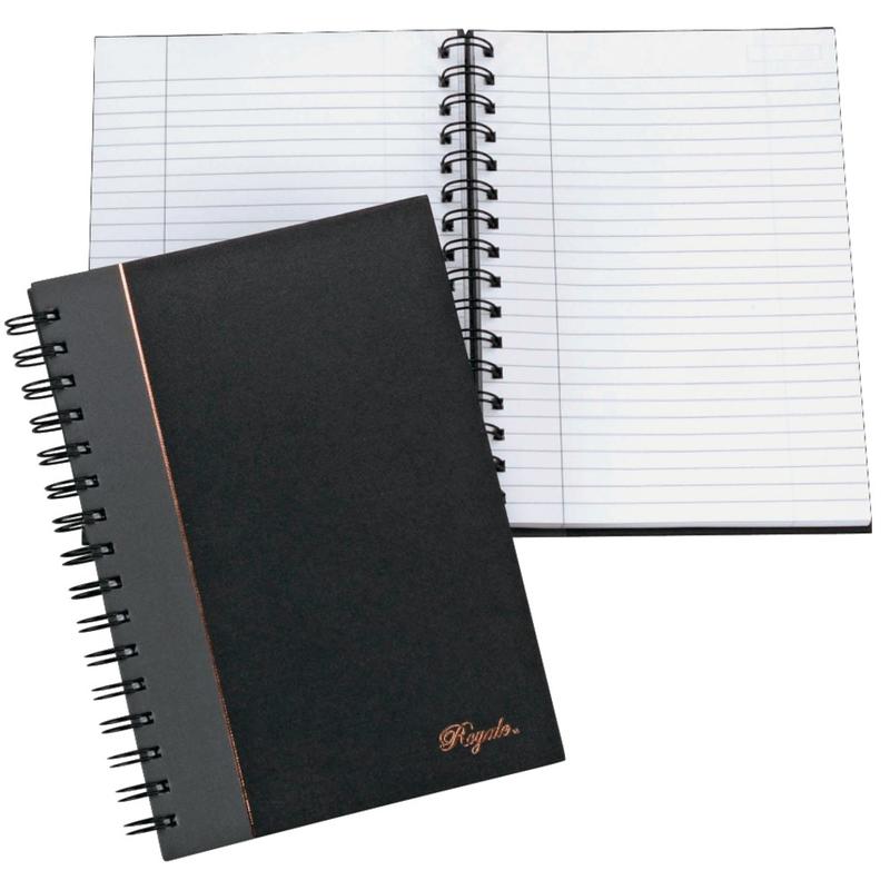 TOPS Royale Wirebound Notebook, 5 7/8in x 8 1/4in, Legal Ruled, 96 Sheets, Gray/Black (Min Order Qty 3) MPN:25330