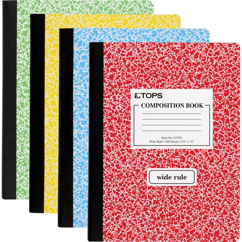 Tops Composition Book, 7-1/2in x 9-3/4in, 100 Sheets (Min Order Qty 14) MPN:63794