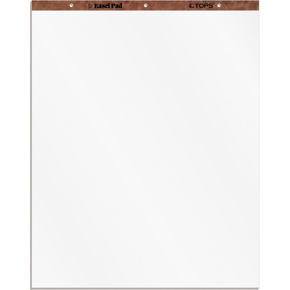 TOPS Plain Paper Easel Pads - 50 Sheets - Plain - 16 lb Basis Weight - 27inx34in Sheet Size - White Paper - 7903 MPN:7903