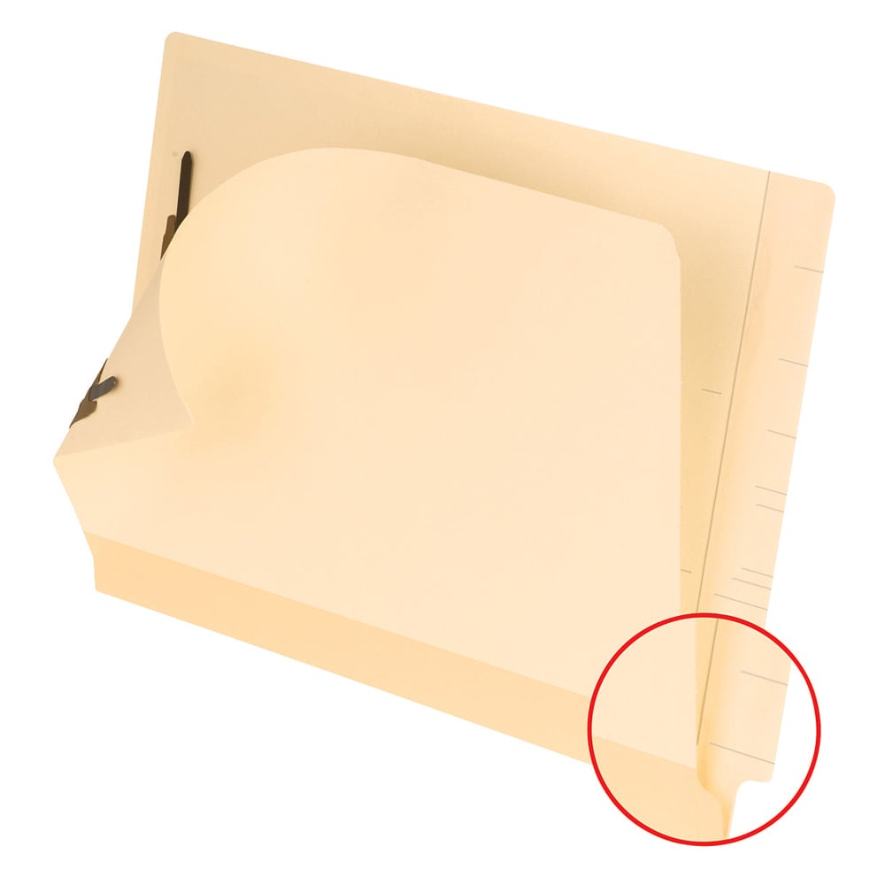 Pendaflex Laminated Spine End-Tab Folders, Fastener, 2 Partitions, Straight Cut, Letter Size, Manila, Pack Of 50 MPN:13160