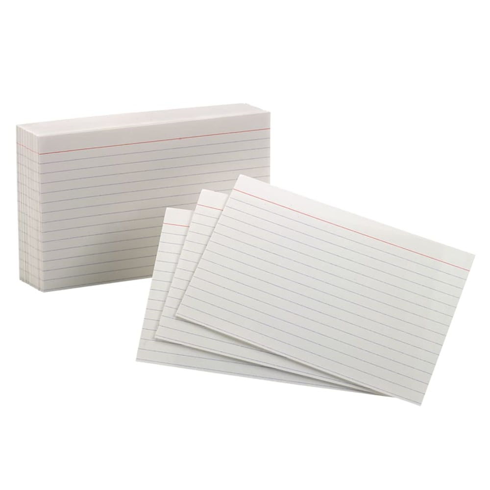 Oxford Index Cards, Ruled, 4in x 6in, White, Pack Of 100 MPN:41