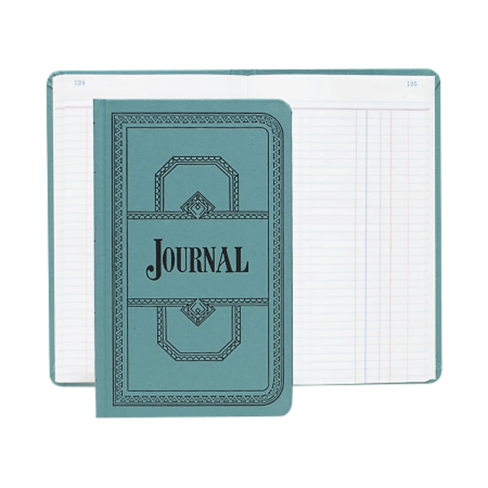 Boorum & Pease Canvas Account Book, Journal, 16 Lb., 12 1/8in x 7 5/8in, 150 Pages, Blue MPN:66-150-J