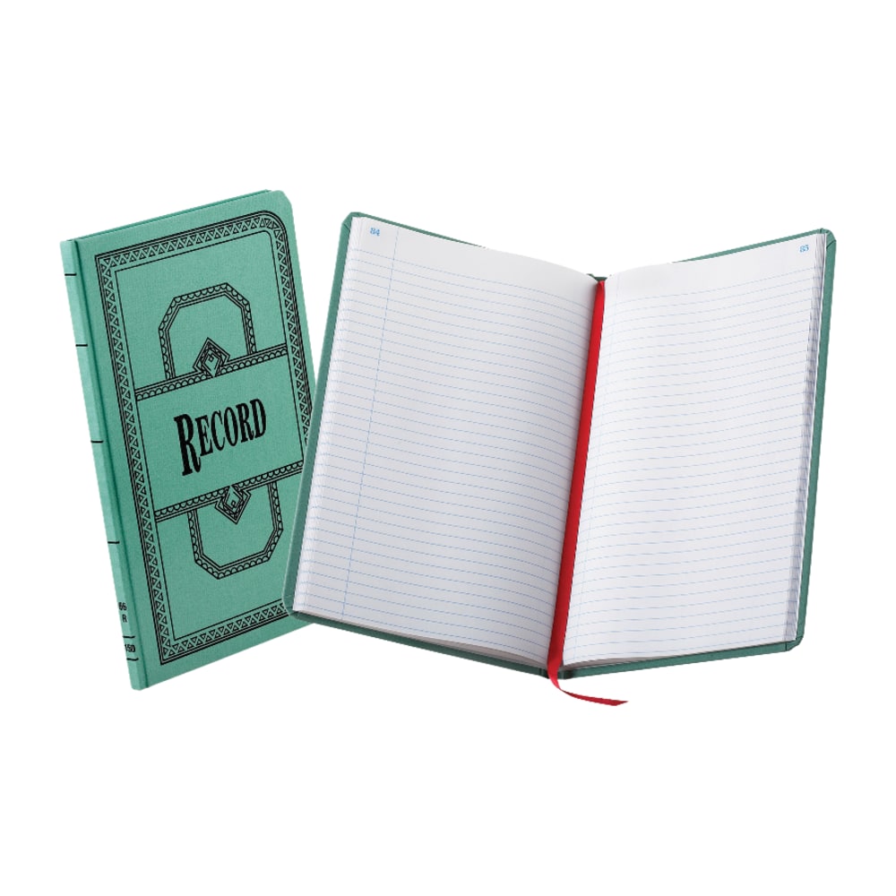 Boorum & Pease Canvas Account Book, Record, 16 Lb., 12 1/8in x 7 5/8in, 150 Pages, Blue MPN:66-150-R