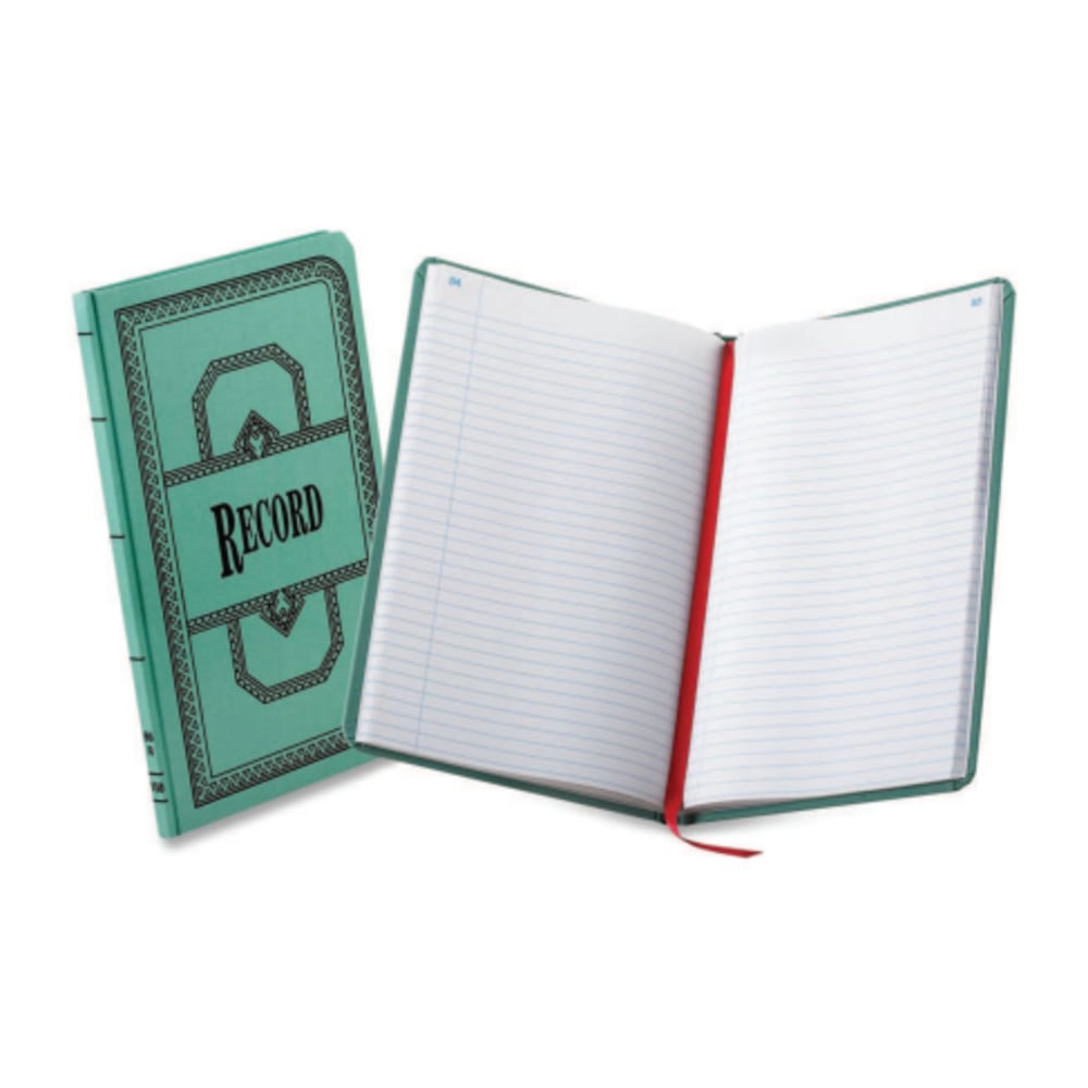 Boorum & Pease Canvas Account Book, Record, 16 Lb., 12 1/8in x 7 1/2in, 300 Pages, Blue MPN:66-300-R