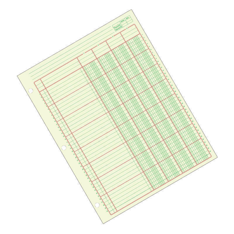 Adams Analysis Pad, 8 1/2in x 11in, 100 Pages (50 Sheets), 4 Columns, Green (Min Order Qty 8) MPN:ACP85114