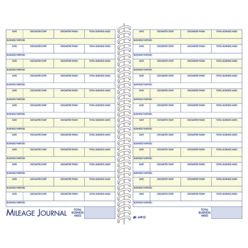 Adams Vehicle Mileage And Expense Book, 5 1/4in x 8 1/2in MPN:AFR12