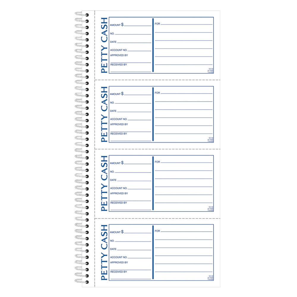 Adams 2-Part Petty Cash Receipt Book, 5 1/2in x 11in, Book Of 200 Sets MPN:SC1156