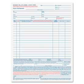 Tops® Bill Of Lading Forms 4-Part Carbonless 8-1/2