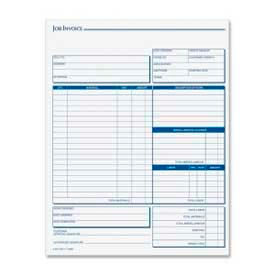 Tops® Job Invoice with Material List 3-Part Carbonless 8-1/2