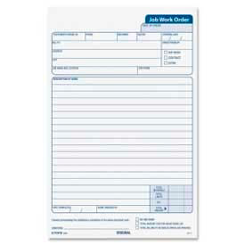 Tops® Job Work Order Form 3-Part Carbonless 5-1/2