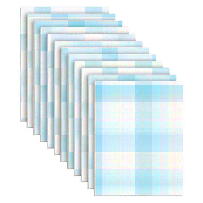 TOPS Quadrille Pads With Heavyweight Paper, 10 x 10 Squares/Inch, 50 Sheets, White (Min Order Qty 6) MPN:33101