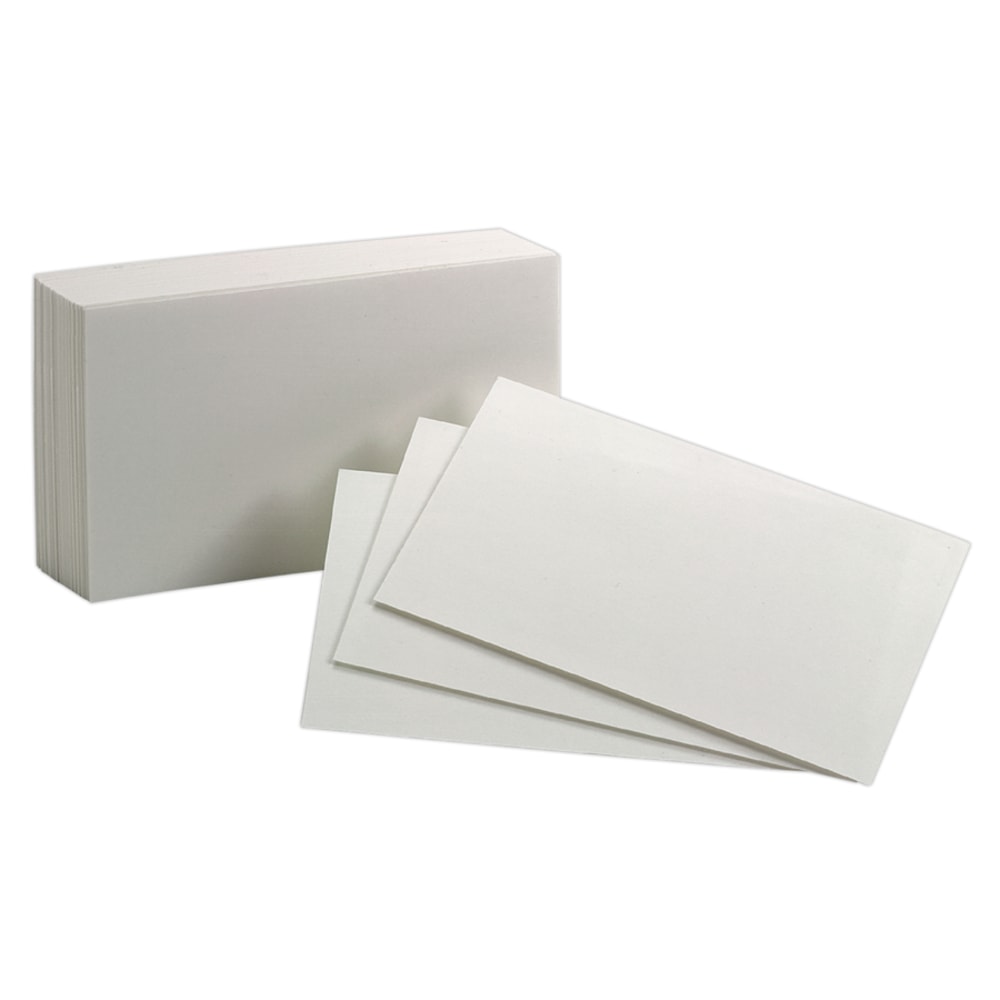 Oxford Index Cards, Blank, 3in x 5in, White, Pack Of 100 (Min Order Qty 43) MPN:30