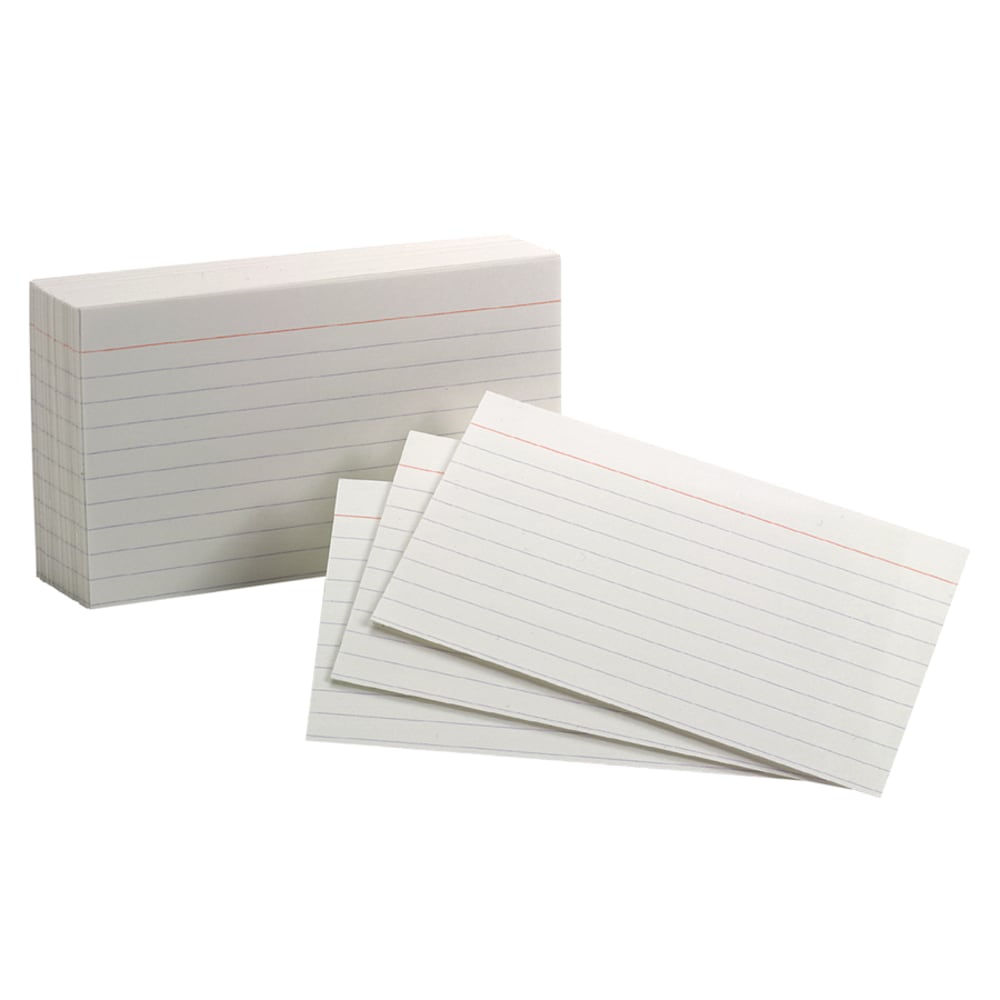 Oxford Index Cards, Ruled, 3in x 5in, White, Pack Of 100 (Min Order Qty 87) MPN:31