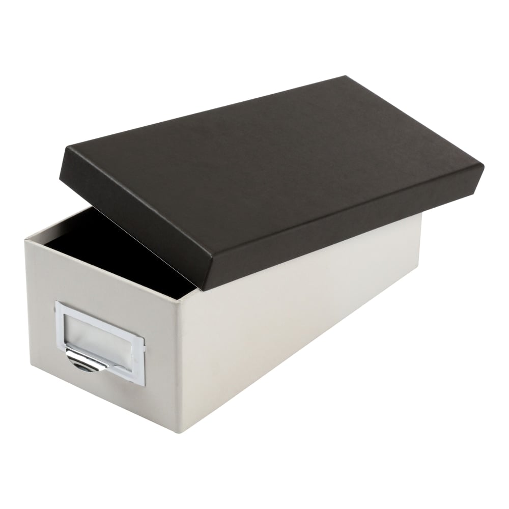 Oxford Index Card Storage Box, 3in x 5in, Marble White/Black (Min Order Qty 5) MPN:406350