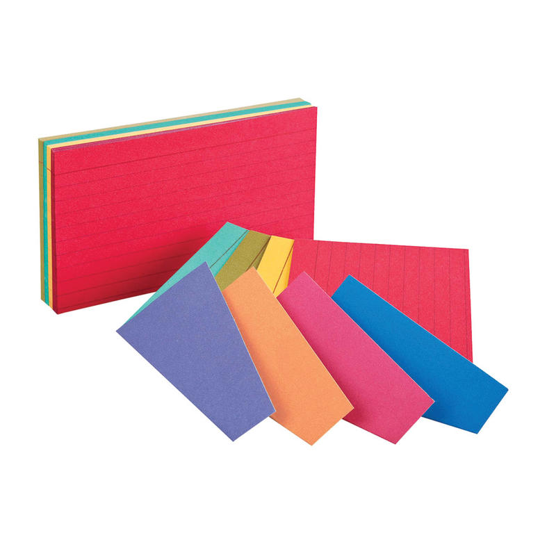 Oxford Ruled Extreme Index Cards, 3in x 5in, Assorted, Pack Of 100 (Min Order Qty 20) MPN:04736