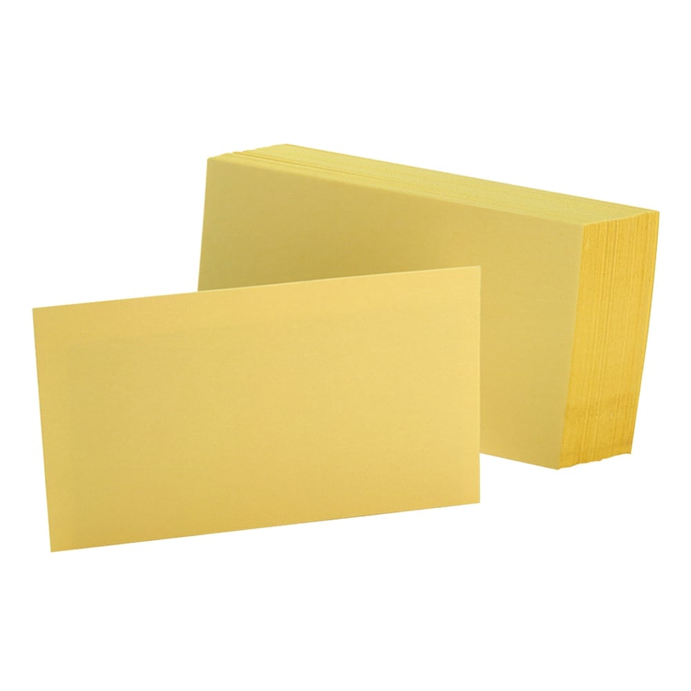 Oxford Color Index Cards, Unruled, 3in x 5in, Canary, Pack Of 100 (Min Order Qty 28) MPN:7320CAN
