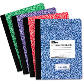 TOPS™ Composition Book Wide/Legal Rule Randomly Assorted Marble Cover 100/Sheets 63794
