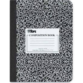 TOPS® Composition Book w/ Black Hard Cvr 63795 9-3/4