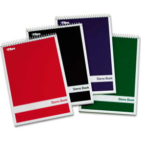 TOPS® Steno Book W/Assorted Colored Cvr 80221 6