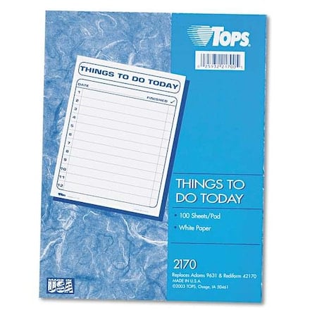 Daily Agenda Pad, 8-1/2 x 11 MPN:TOP2170