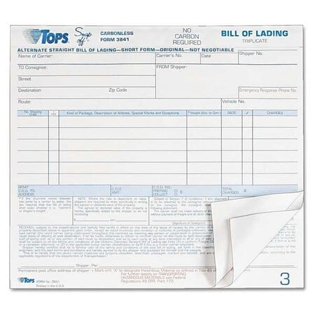 Hazardous Material Form, 8-1/2