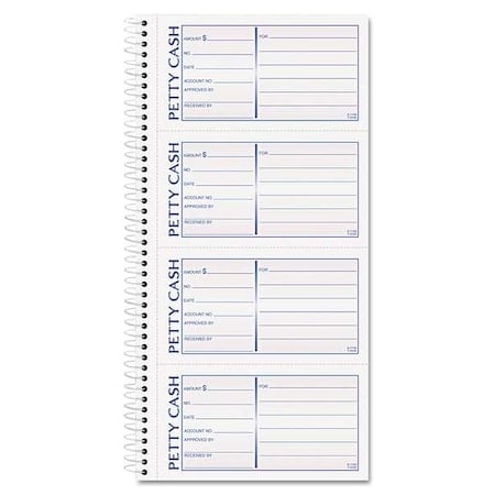 Petty Cash Receipt Book, 2-Part Carbonles MPN:TOP4109