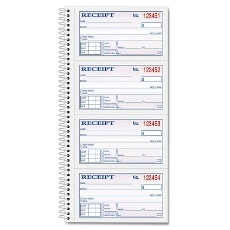 Money/Rent Receipt Book, 2-Part Carbonles MPN:TOP4161