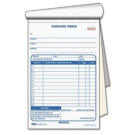 Purchase Order Book, 2-Part Carbonless MPN:TOP46140