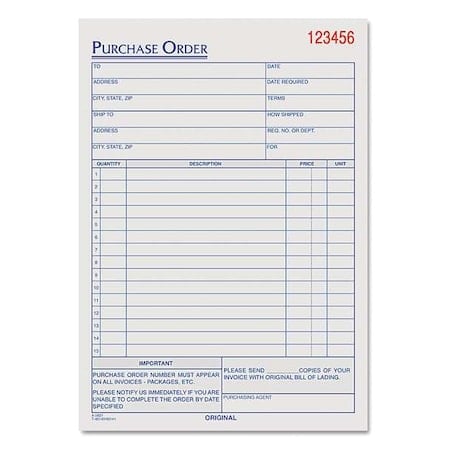 Purchase Order Book, 3-Part Carbonless MPN:TOP46141