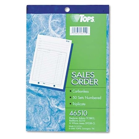 Sales Order Book, 3-Part Carbonless MPN:TOP46510