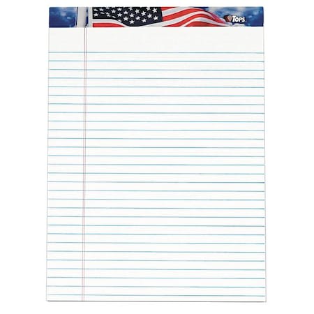 American Pride Writing Pad, Wide/Legal Rule, 50 White 8.5 x 11.75 Sheets, PK12 MPN:TOP75111