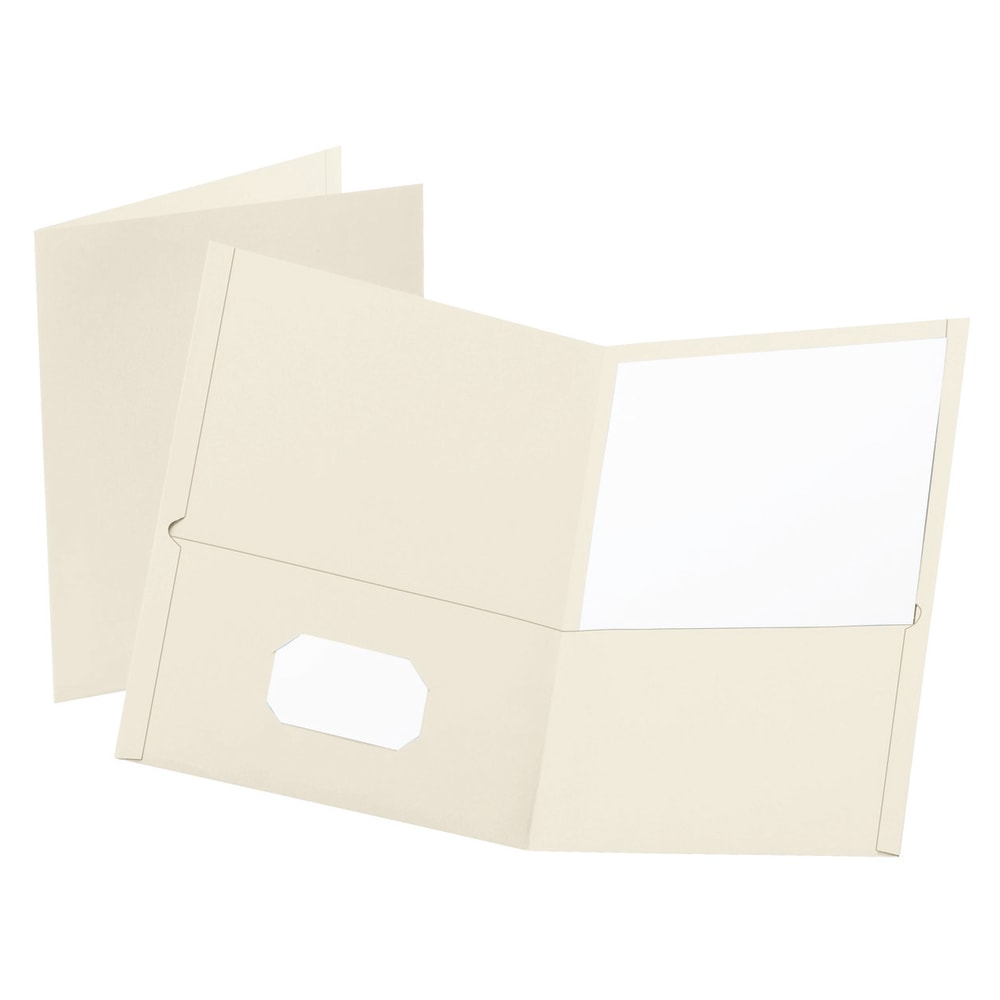 Oxford Twin-Pocket Portfolios, 8 1/2in x 11in, White, Pack Of 25 MPN:57504