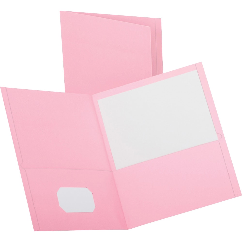 Oxford Twin-Pocket Portfolios, 8 1/2in x 11in, Pink, Pack Of 25 MPN:57568